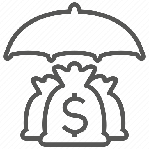 Insurance, investment, money bag icon - Download on Iconfinder