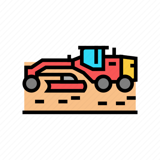 Machine, road, construction, gravel, crushed, stone icon - Download on Iconfinder