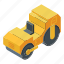 business, car, cartoon, compactor, construction, isometric, roller 