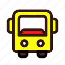 transportation, bus, passenger, car, school, stop, tour