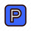 car, park, zone, public, parking, roadsign, p letter