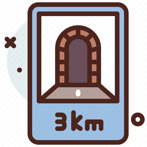 Distance, transport, travel, tunnel icon - Download on Iconfinder