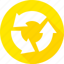 circular, intersection, recycle, sign, warning