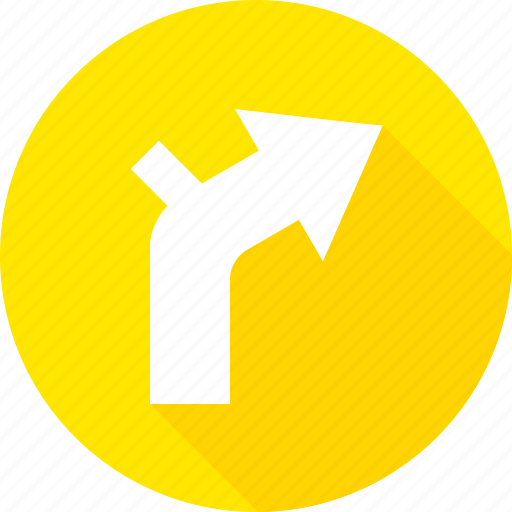 Curve, intersection, sign, warning, within icon - Download on Iconfinder
