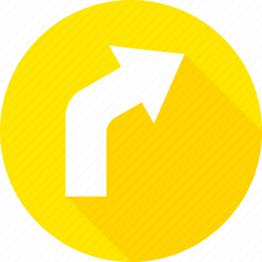 Curve, right, sign, warning icon - Download on Iconfinder
