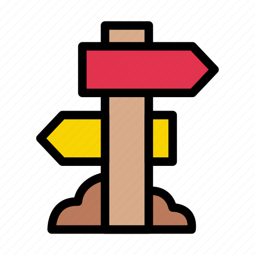 Direction, arrow, road, sign, board icon - Download on Iconfinder