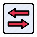 left, right, arrow, direction, sign