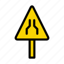 road, close, alert, sign, board