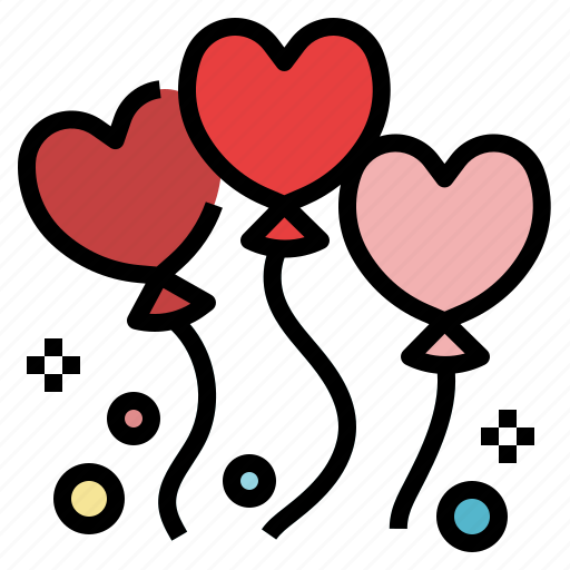 Balloon, heart, love, and, romance, valentines, celebration icon - Download on Iconfinder