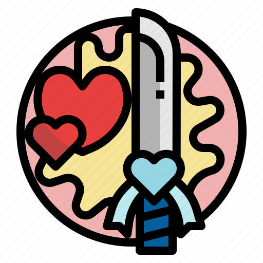 Piece, of, cake, cutting, knife, wedding icon - Download on Iconfinder