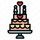 wedding, cake, dessert, bakery, marriage