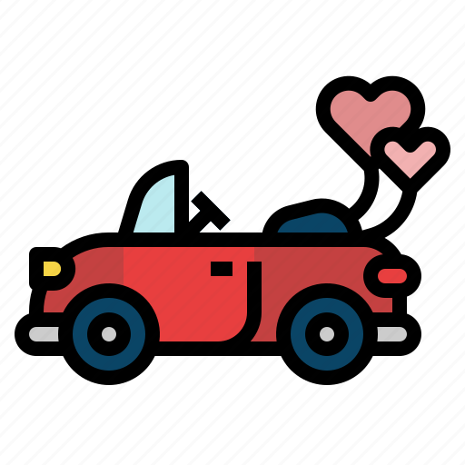 Wedding, car, love, and, romance, transportation, automobile icon - Download on Iconfinder