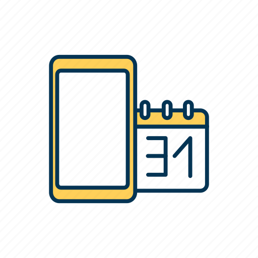 Calendar app, schedule, reminder, smartphone icon - Download on Iconfinder