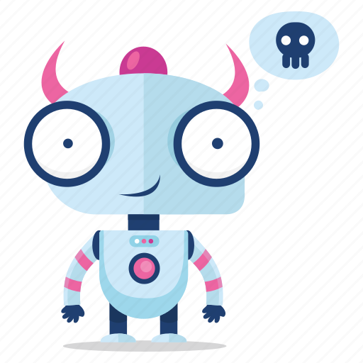 Emoji, emoticon, evil, robot, sticker icon - Download on Iconfinder