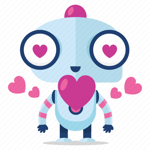 Emoji, emoticon, love, robot, sticker icon - Download on Iconfinder