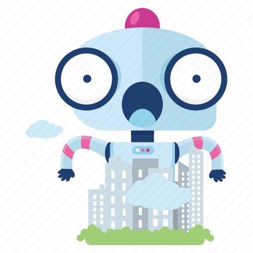 City, emoji, emoticon, monster, robot, sticker icon - Download on Iconfinder
