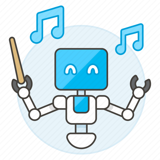 Ai, conductor, creative, media, music, robot icon - Download on Iconfinder