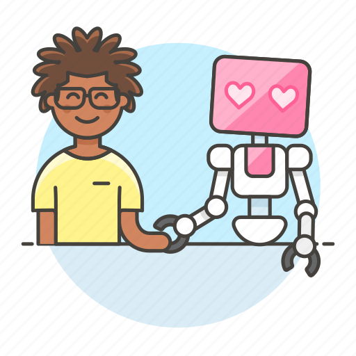 Dating, flirt, human, love, male, relationship, robot icon - Download on Iconfinder
