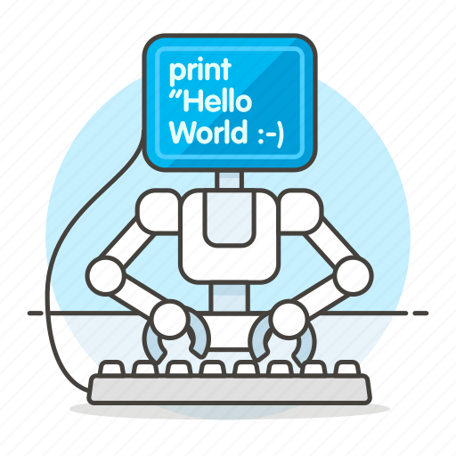 Coding, programming, working, hello, robot, learning, developer icon - Download on Iconfinder