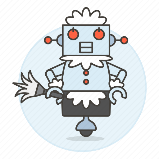 Cleaner, fashioned, jetsons, maid, old, retro, robot icon - Download on Iconfinder