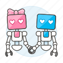 ai, behavior, couple, female, love, male, partner, robot