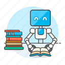 reading, ai, book, ml, experiment, learning, scientific, robot, machine