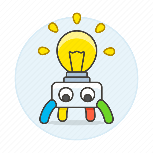 Ai, idea, learning, lightbulb, machine, ml, robot icon - Download on Iconfinder