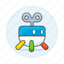 robot, small, toy, up, wind