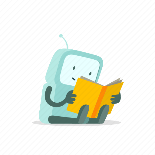 Book, ebook, education, knowledge, robot, science, study icon - Download on Iconfinder
