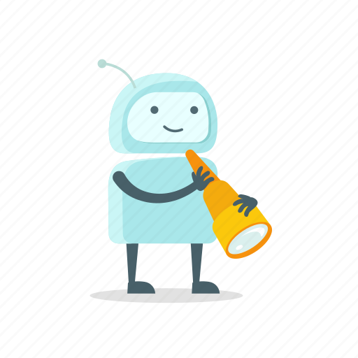 Astronomy, humanoid, robot, spyglass, sticer, telescope icon - Download on Iconfinder