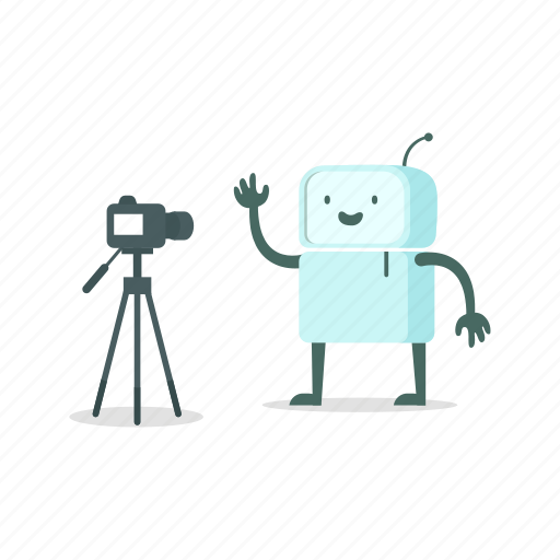Blog, photography, robot, sticer, video icon - Download on Iconfinder
