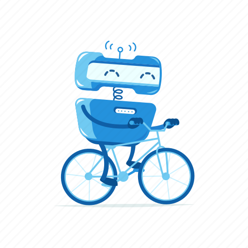 Robot, bicycle, cycling, leisure, electronic, battery icon - Download on Iconfinder