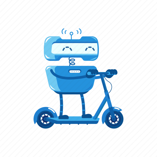 Robot, electronic, battery, scooter, kick scooter icon - Download on Iconfinder