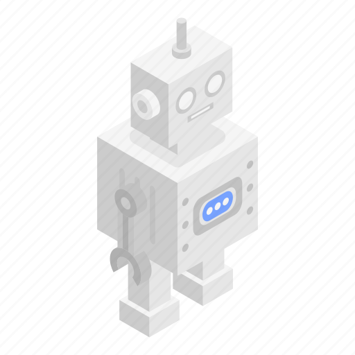 Cartoon, hand, isometric, logo, retro, robot, silhouette icon - Download on Iconfinder