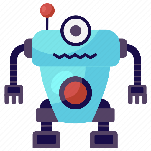 Bionic man, humanoid, mechanical robot, monitoring robot, mono eyed machine, one eyed robot, single eyed robot icon - Download on Iconfinder