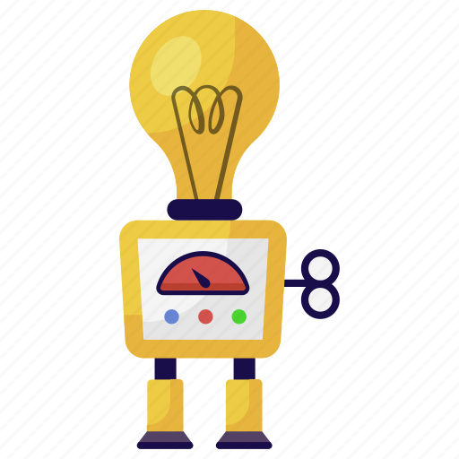 Artificial intelligence, bionic man, bulb robot, creative robot, humanoid, mechanical robot icon - Download on Iconfinder