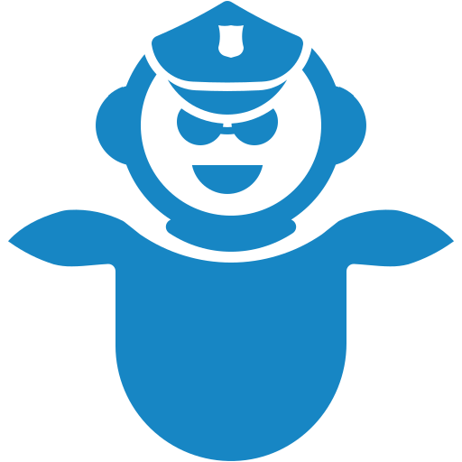 Badge, cap, cop, detective, police, man, avatar icon - Free download