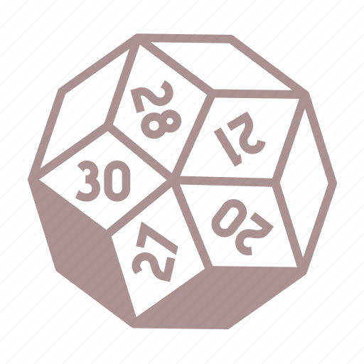 D30, dice, roleplay, tabletop icon - Download on Iconfinder