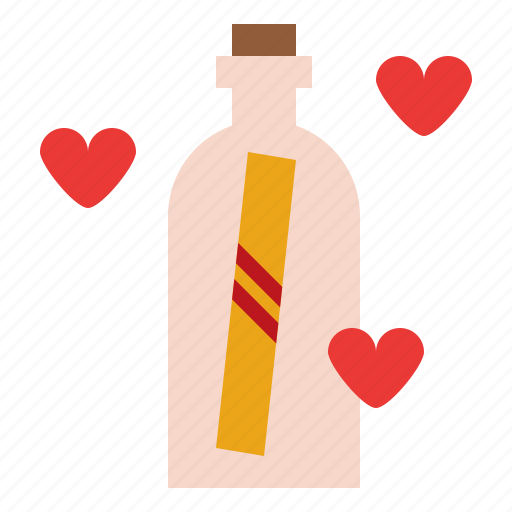 Bottle, letter, love, romance icon - Download on Iconfinder