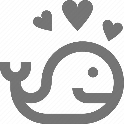 Love, whale, hearts, animal, romantic, sea, swim icon - Download on Iconfinder