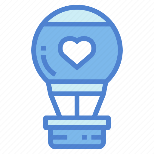 Air, balloon, flight, heart, hot, transportation icon - Download on Iconfinder