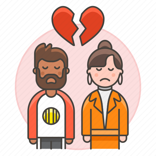 Breakup, broken, couple, divorce, ending, heart, relationship icon - Download on Iconfinder