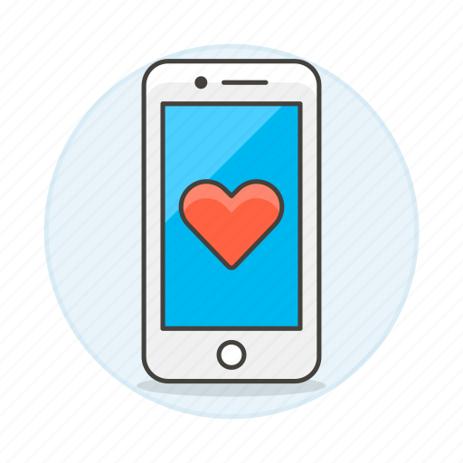 Heart, notification, online, phone, application, romance, dating icon - Download on Iconfinder
