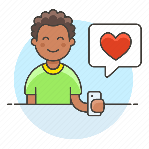 Bubble, happy, app, romance, smartphone, firting, heart icon - Download on Iconfinder