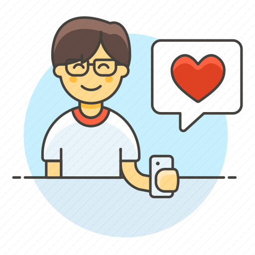 Firting, message, heart, romance, text, bubble, smartphone icon - Download on Iconfinder