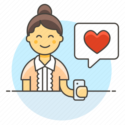 App, bubble, dating, firting, happy, heart, love icon - Download on Iconfinder