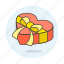 box, heart, anniversary, present, ribbon, romance, love, bow, celebration, gift, surprise 