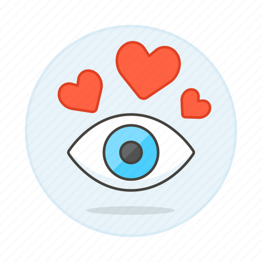 At, attraction, eye, first, hearts, in, love icon - Download on Iconfinder