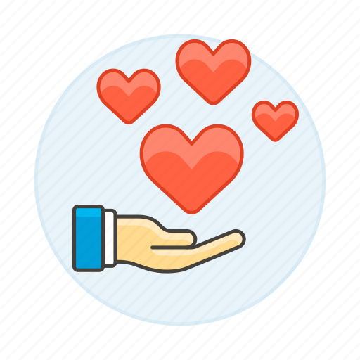 Keeping, giving, share, love, romance, heart, hand icon - Download on Iconfinder