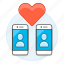 app, application, dating, heart, match, online, pairing, phone, romance, smartphone 